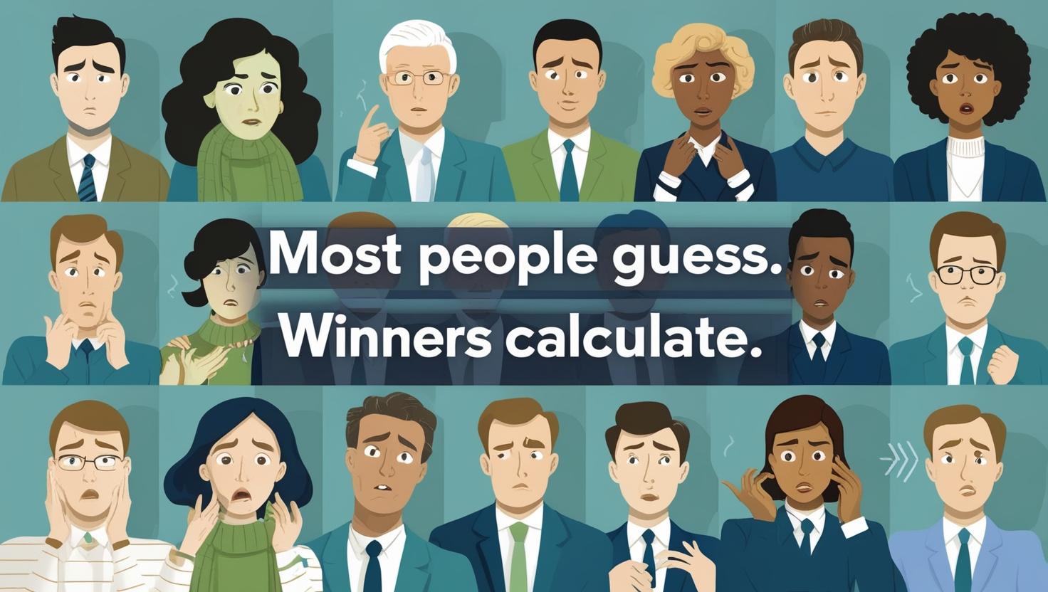 Most people guess. Winners calculate.